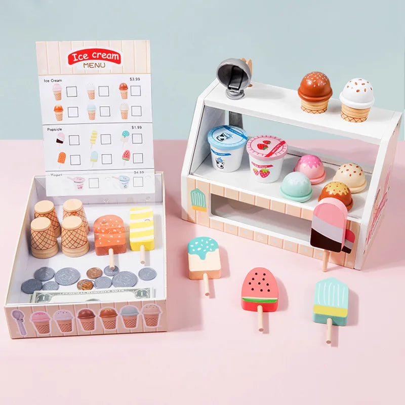 Wooden Ice Cream Counter