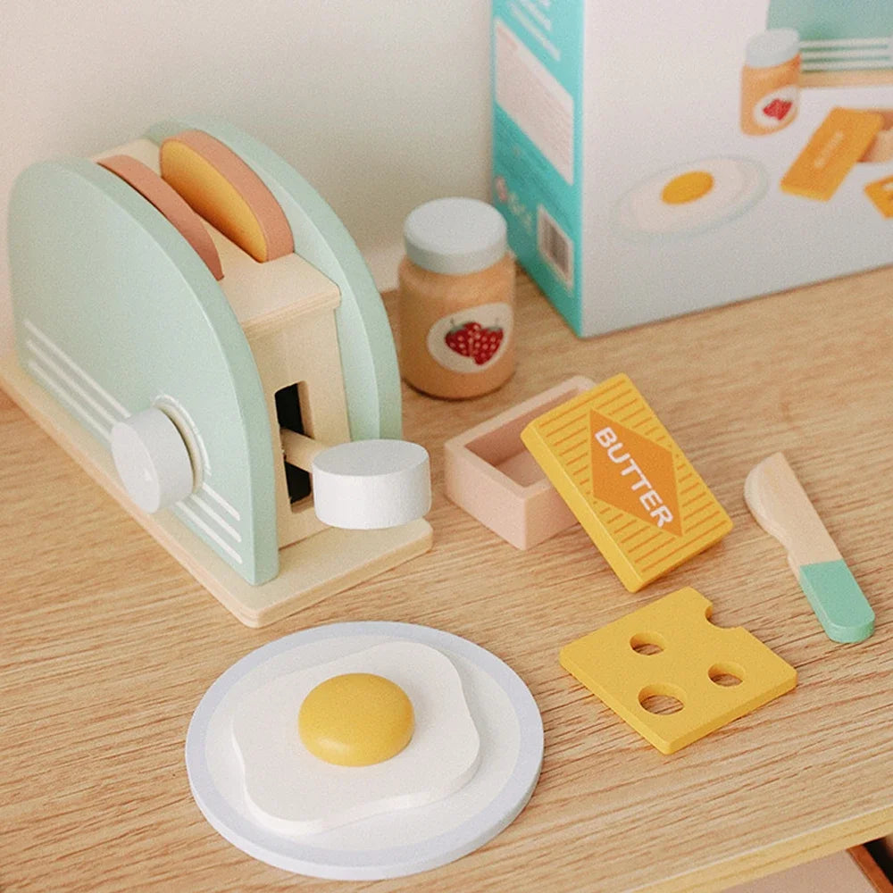 Wooden Toaster Breakfast Play Set