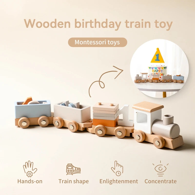 Wooden Birthday Train