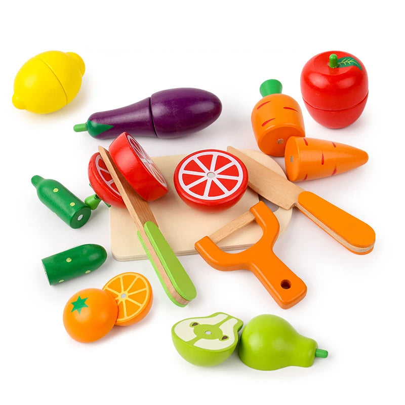 Wooden Fruit and Vegetable Chopping Set
