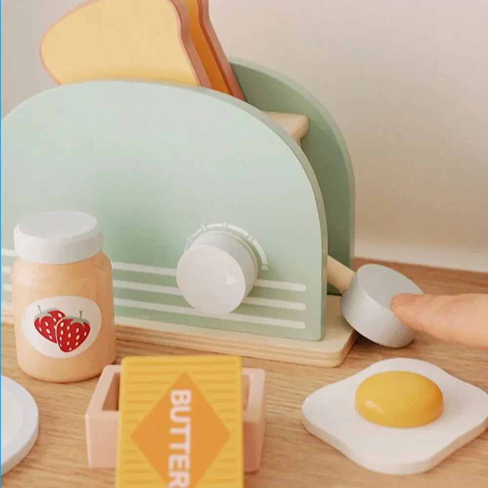 Wooden Toaster Breakfast Play Set