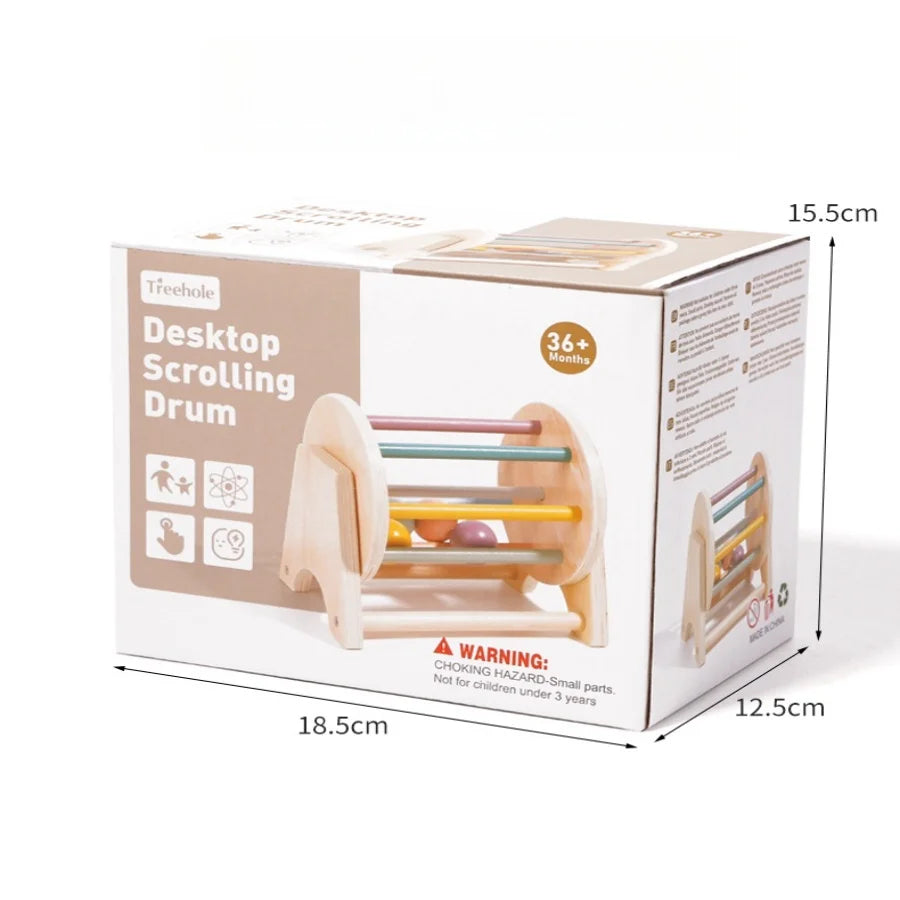 Montessori Wooden Spinning Drum