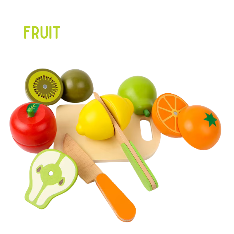 Wooden Fruit and Vegetable Chopping Set