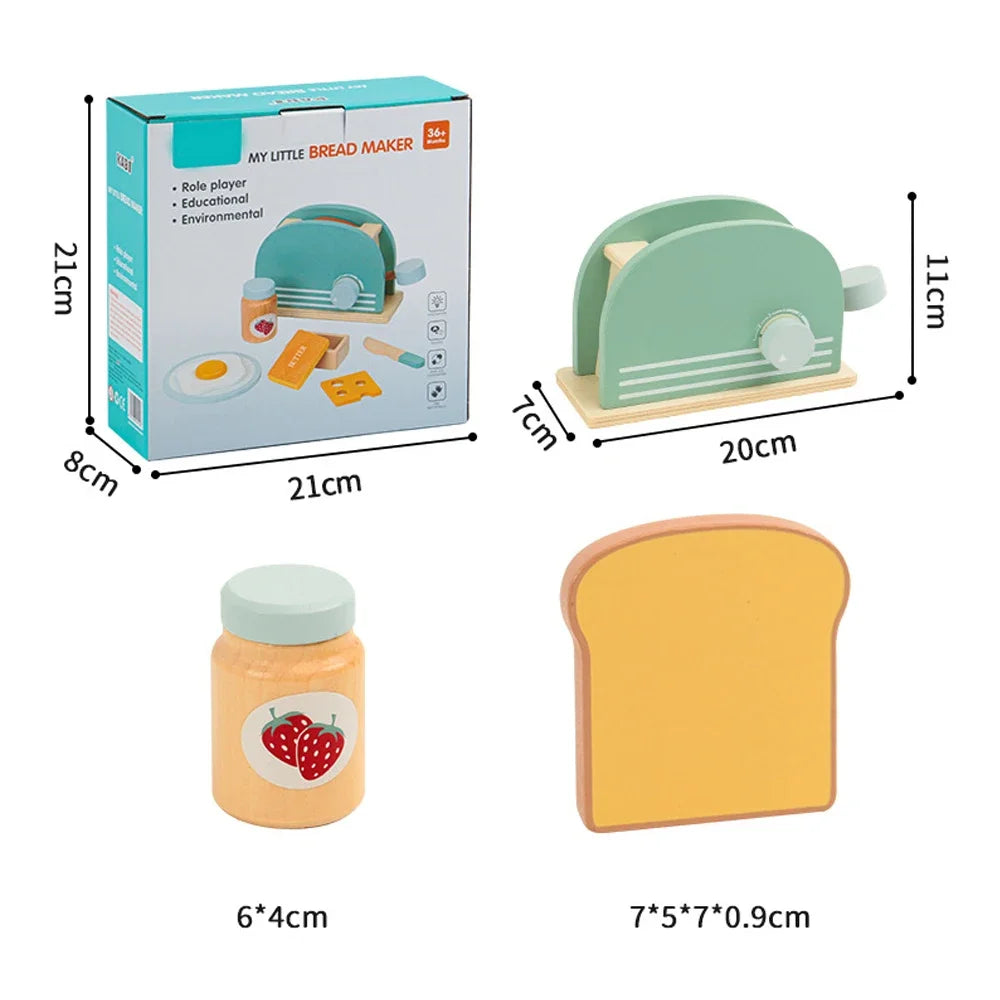 Wooden Toaster Breakfast Play Set