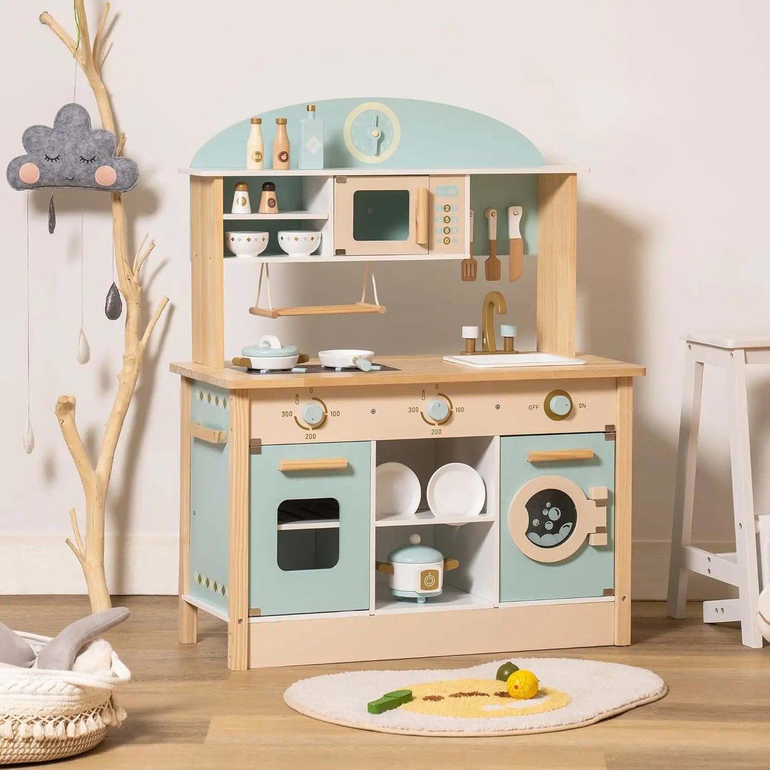 Wooden Kids Play Kitchen