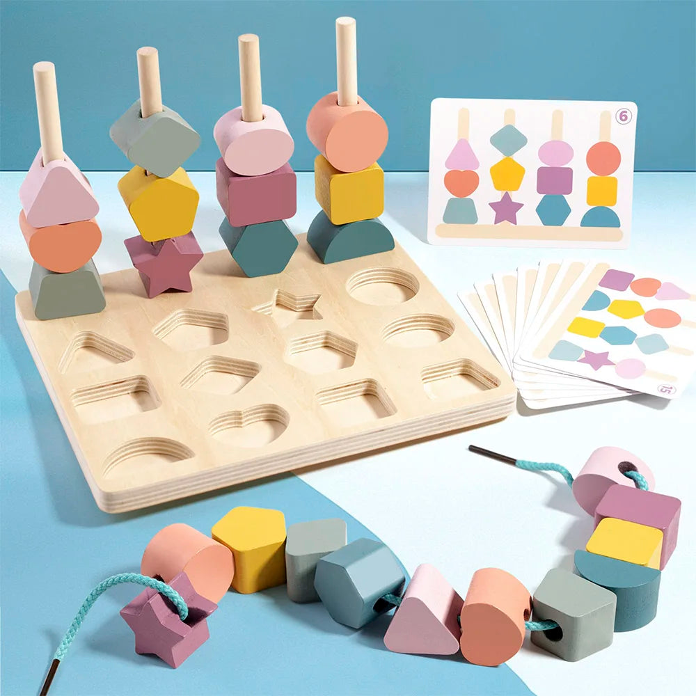 Wooden Shape-Matching Puzzle