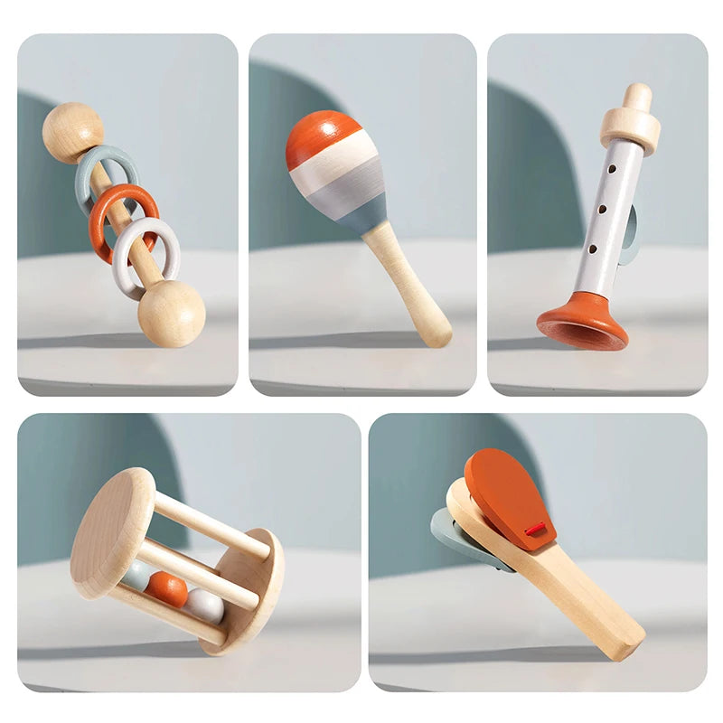 Wooden Musical Instrument Sensory Toy Set