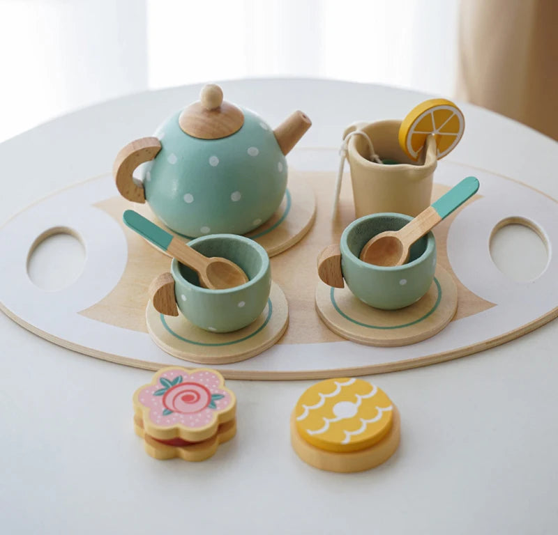 Wooden Afternoon Tea Set
