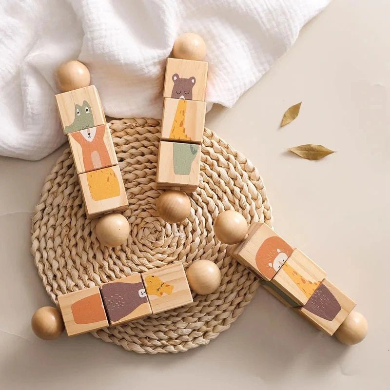 Wooden Animal Puzzle Blocks