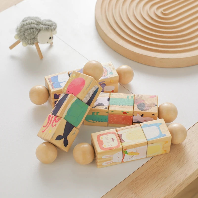 Wooden Animal Puzzle Blocks