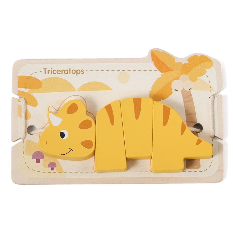 Wooden Animal Threading Toys