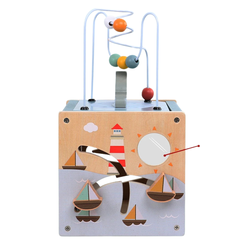 Montessori Wooden Activity Cube