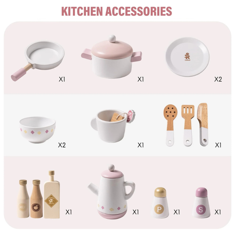 Wooden Kids Play Kitchen